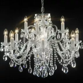 Crystal Chandelier Candles Light 3d model