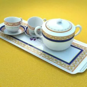 Asian Tea Set 3d model