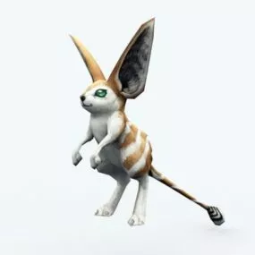 Cute Cartoon Baby Kangaroo 3d model