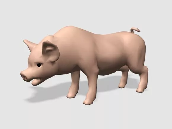 Cute Pig Low Poly 3d model Cute Pig Low Poly 3d model