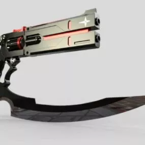 Cyberpunk Pistol Gun 3d model