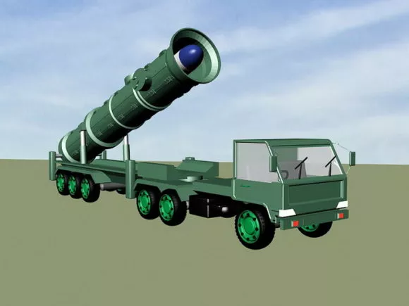 Chinese Df21 Missile 3d model Chinese Df21 Missile 3d model