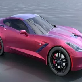 Red Sports Car Concept 3d model