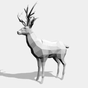 Beautiful Deer Lowpoly 3d model