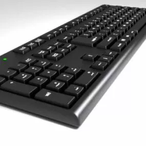 Computer Keyboard Black Keys 3d model