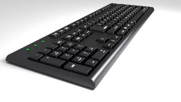 Computer Keyboard Black Keys 3d model Computer Keyboard Black Keys 3d model