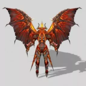 Demon Devil With Wings 3d model