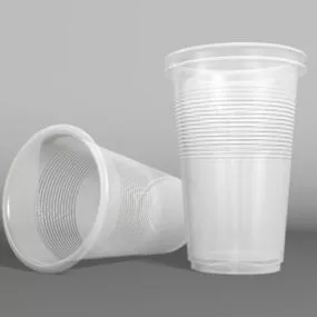 Plastic Cups Stack 3d model