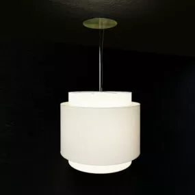 Drum Shaded Ceiling Lamp 3d model