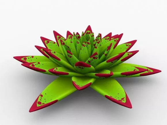 Pink Flowers In Vase 3d model