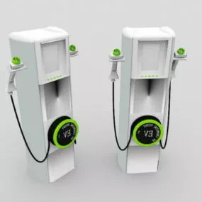 Electric Car Charging Station 3d model
