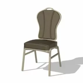 Elegant Dining Chair Thin Upholstered 3d model