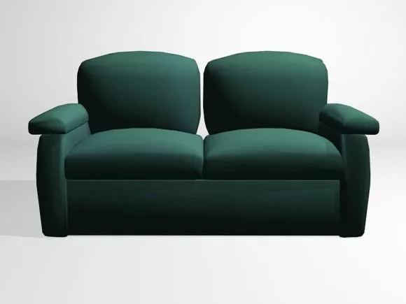 White Corner Sofa With Coffee Table In Living Room 3d model