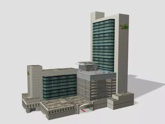 City Building Gate Component 3d model