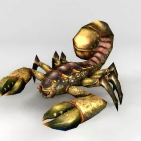 Evil Gold Scorpion 3d model