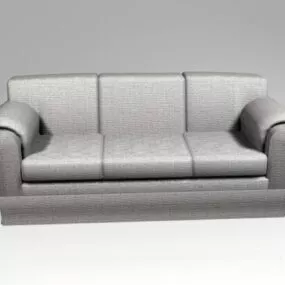 Three Cushion Couch Furniture 3d model