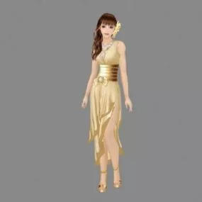 Fashion Girl Beautiful Face 3d model