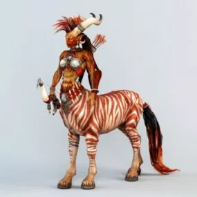 Female Native Centaur 3d model
