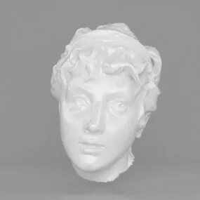 Female Bust Statue Head 3d model