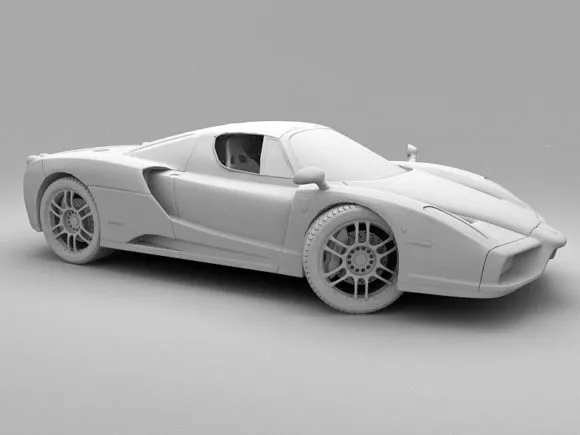 Muscle Sedan Car 3d model