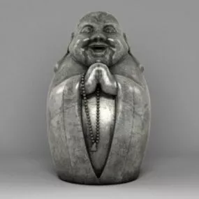 Stone Figure Of Buddha 3d model