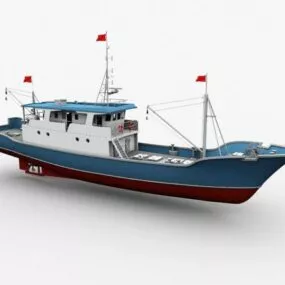 Steel Fishing Vessel 3d model
