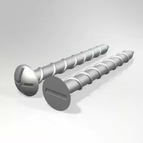 Flat Head Screws 3d model
