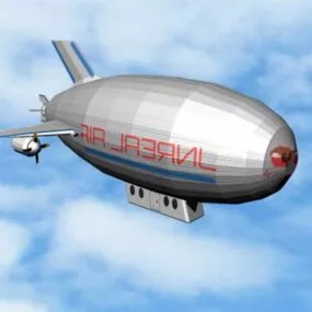 Flying Zeppelin Airship 3d model