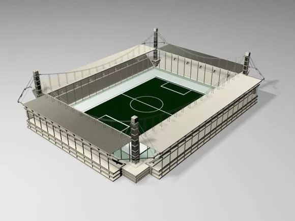 Stadium Building Astana 3d model