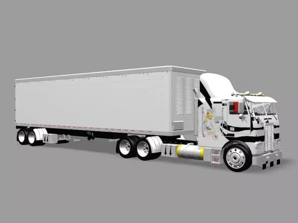 Lowpoly Truck Cartoon Style 3d model