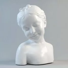 French Girl Bust 3d model