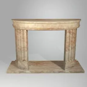 Stone Marble Fireplace French 3d model