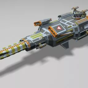 Scifi Frigate Spaceship 3d model