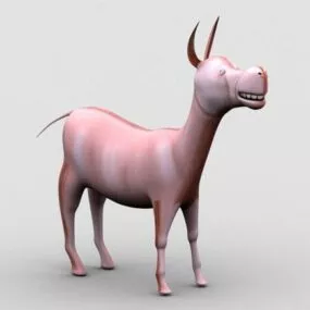 Cartoon Donkey Funny Face 3d model
