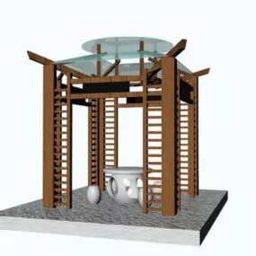 Modern Style Garden Gazebo 3d model