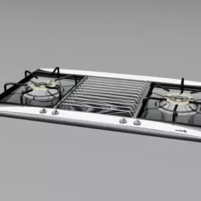 Thin Gas Cooktop Stove 3d model