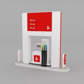 Oil Gas Station V1 3d model