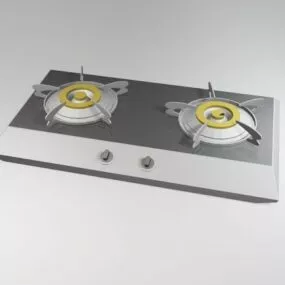 Kitchen Gas Stove Cooktop 3d model