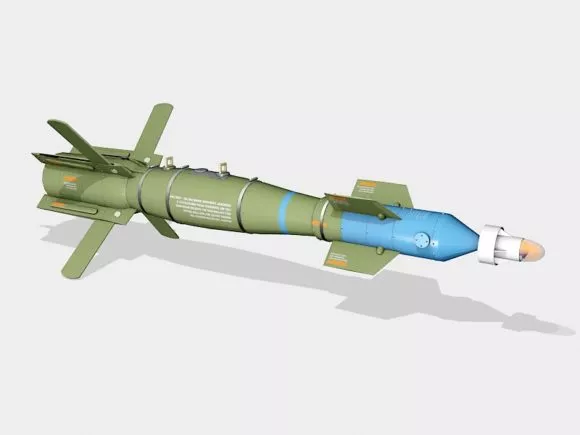 Gbu12 Bomb Laser Guided 3d model Gbu12 Bomb Laser Guided 3d model