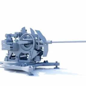 German Flak38 Anti Aircraft Gun 3d model