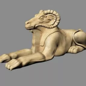 Giant Sheep Ancient Statue 3d model