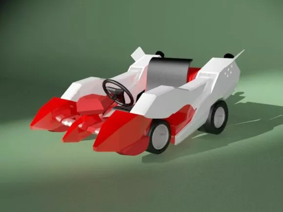 Spirou Turbot Convertible Car 3d model
