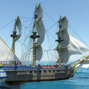 Gotheborg Sailing Ship 3d model