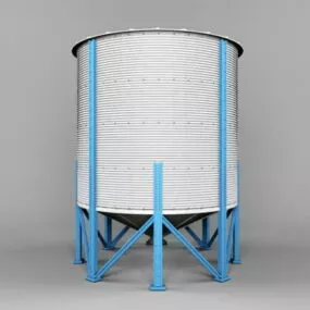 Industrial Grain Silo 3d model