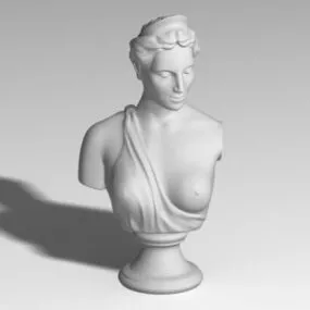 Ancient Greek Woman Bust 3d model
