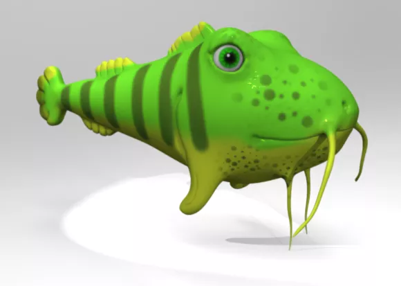 Amago Salmon River Fish 3d model