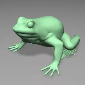 Green Frog Lowpoly Animal 3d model