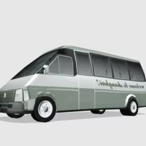 Green Minibus 3d model