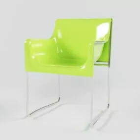 Green Plastic Coffee Chair 3d model