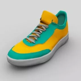 Green Yellow Shoes 3d model